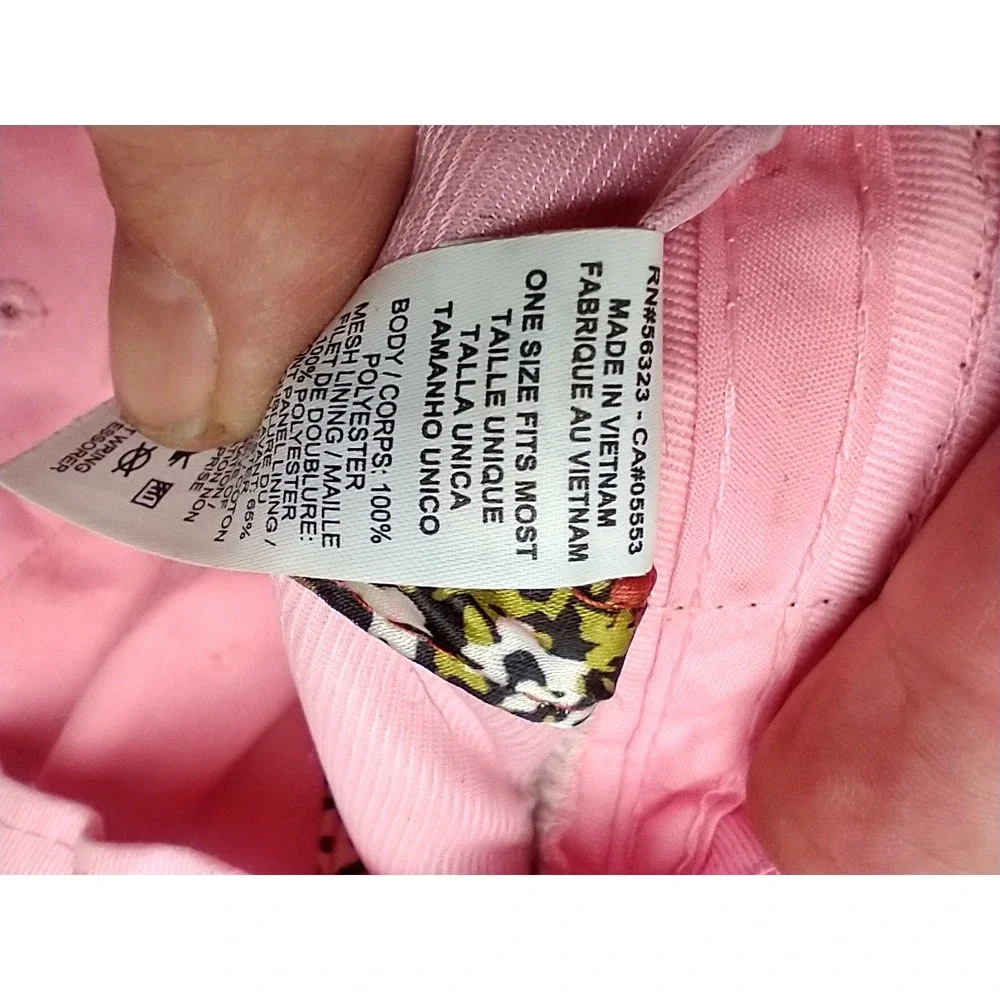 Nike Heritage86 Pink Satin Adjustable Hat Floral Brim Swoosh‎ Logo Womens Cap